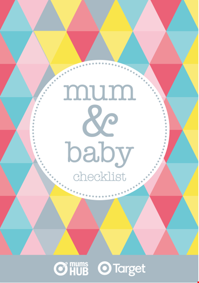 new baby arrival checklist template