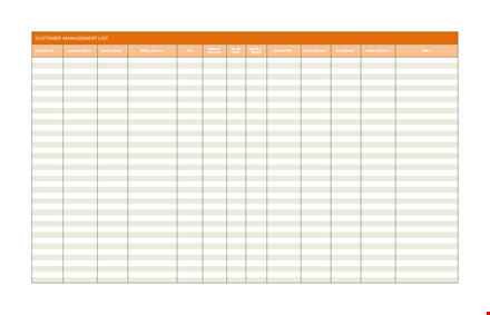 organize your contacts with our customer contact list template | number, address | seo templates template
