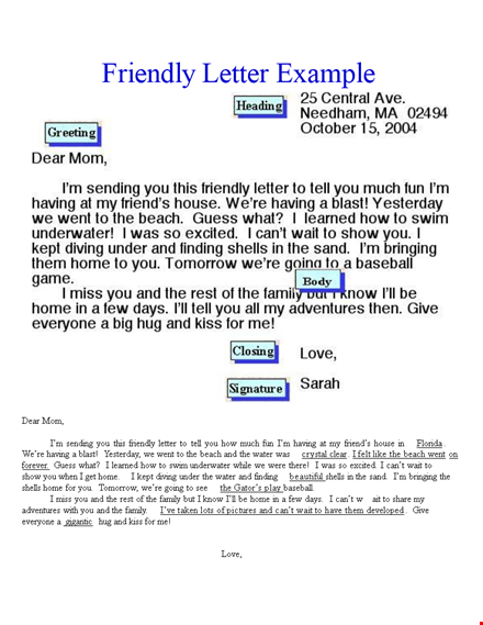 a heartfelt letter to mom: a friendly and loving message template