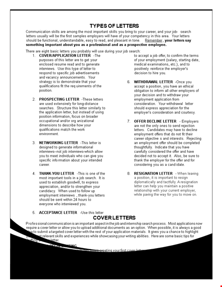 career cover letter guide for job search: position yourself with powerful skills template