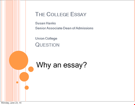 sample college informative essay: addressing critical college essay questions template