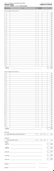 estimate template - create accurate estimates in minutes | subtotal, items, mobilization template