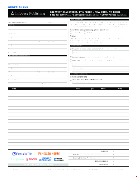 easy order form template | streamline your process | please enter your address for processing template