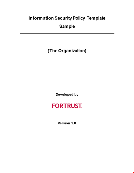 create an effective security policy | information & objectives template
