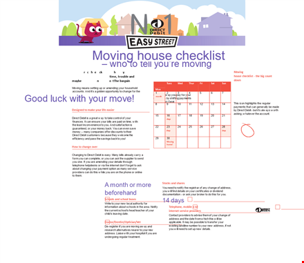 ultimate moving checklist sample template
