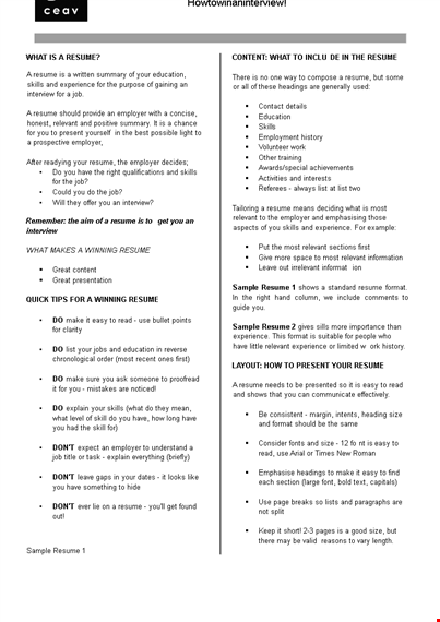 small business resume sample - course, skills & children template