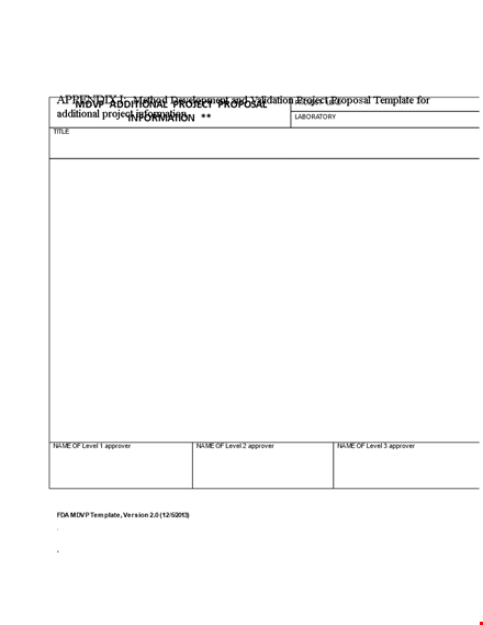 customizable project proposal template for all levels of approval template