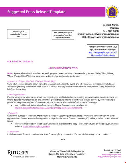 create a powerful campaign against gender-based violence with our press release template template