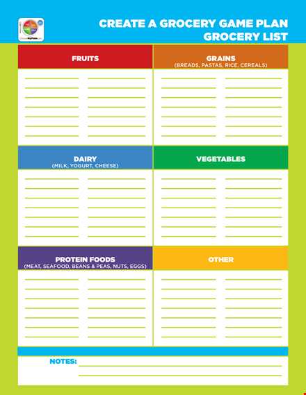 grocery list | customizable sample template template