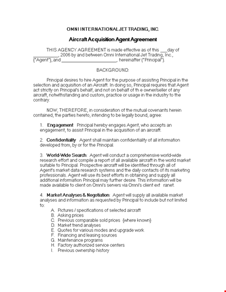 free agent agreement template template