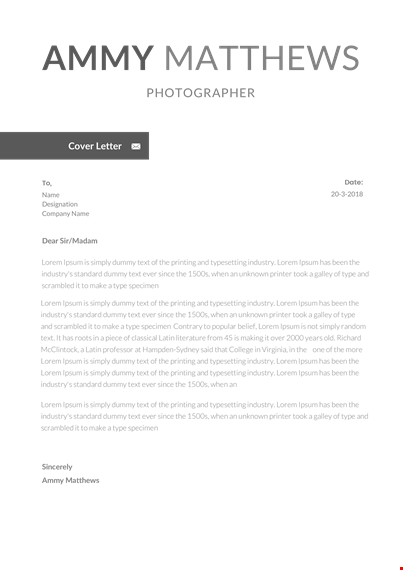 creative resume template cover letter template