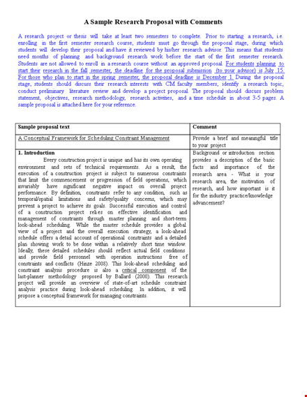 research paper proposal template - effective research, modeling, and constraints analysis template