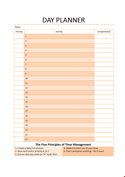 maximize your productivity with our daily planner template - prioritize your tasks template