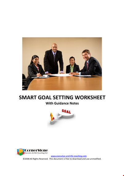 free smart goals template  template