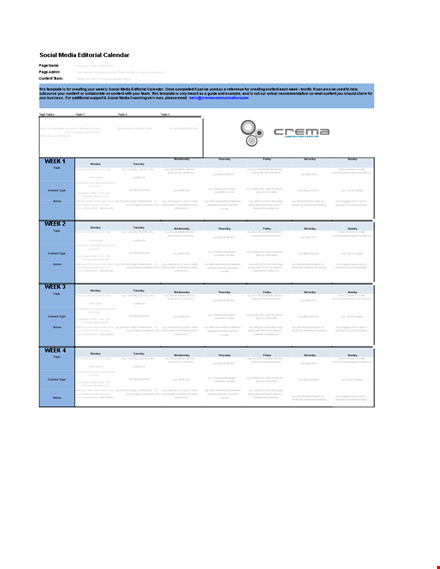 create a winning social media strategy with our editorial calendar template template