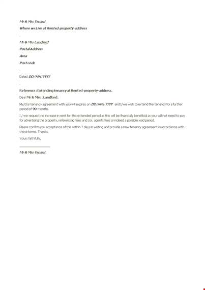 tenancy agreement letter template template