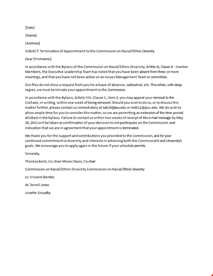download termination letter template - efficient and professional template