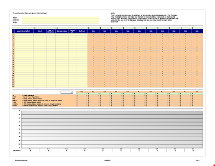 depreciation schedule template - calculate using straight-line or declining balance method template