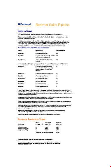 sales pipeline template excel template