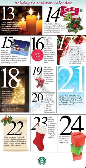 holiday countdown calendar template - check your holiday countdown with this template for everyone! template