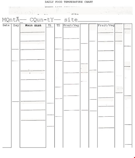 food temperature template