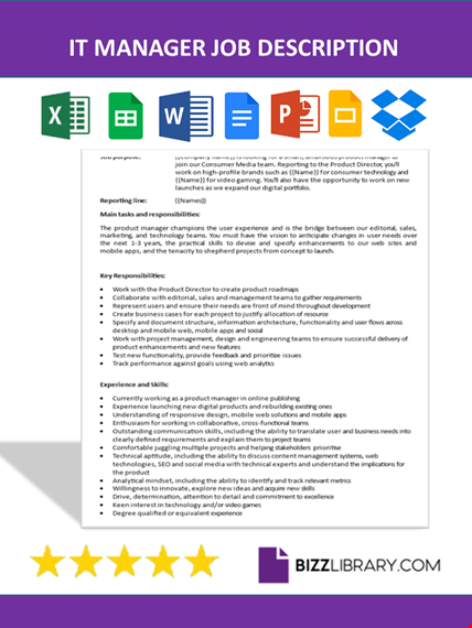 it manager job description template