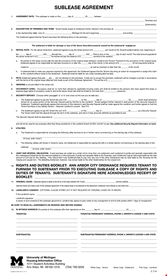 create a legal sublease agreement | free template for landlords & tenants template
