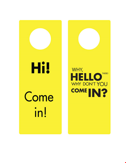 easily create custom door hanger templates template