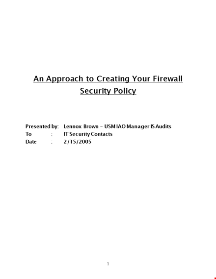 improve your network security with firewall: expert policy tips template