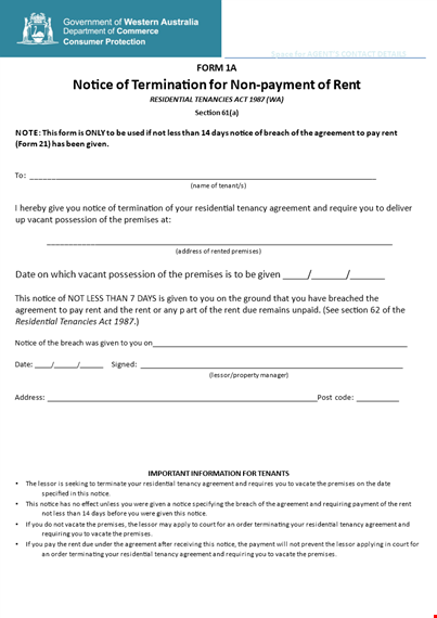 contract termination letter due to nonpayment download template