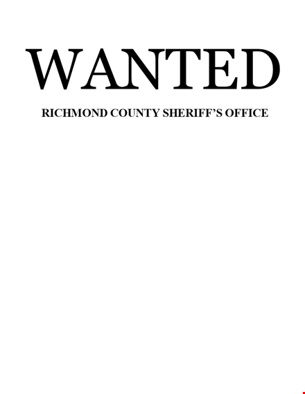 fbi wanted poster template - office, county, richmond sheriff | create wanted posters template