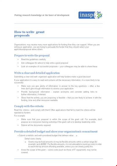professional grant proposal template - write winning applications template