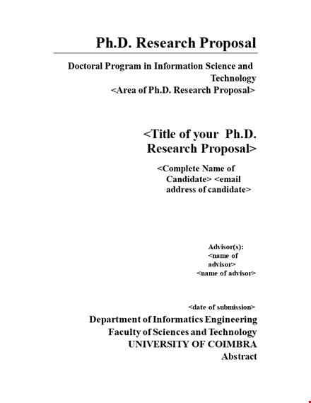 ph.d research proposal format template