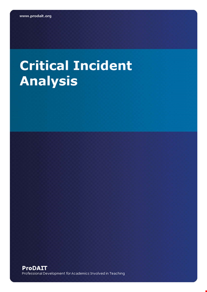critical incident analysis template for teaching students | incident analysis made easy template