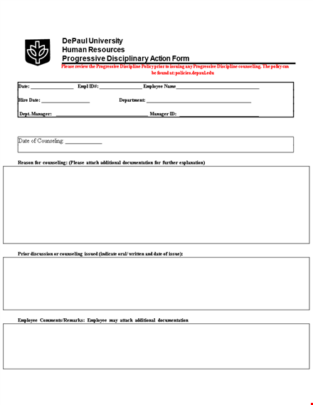 progressive employee counseling with our employee write up form - please use template