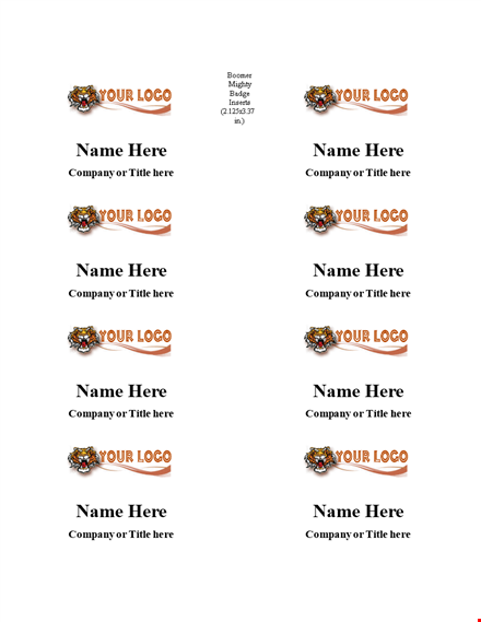 create professional name tags - easy-to-use template | company name template