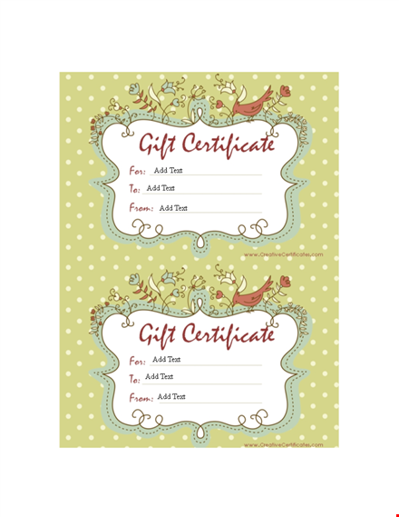 customizable gift certificate templates - editable and printable template