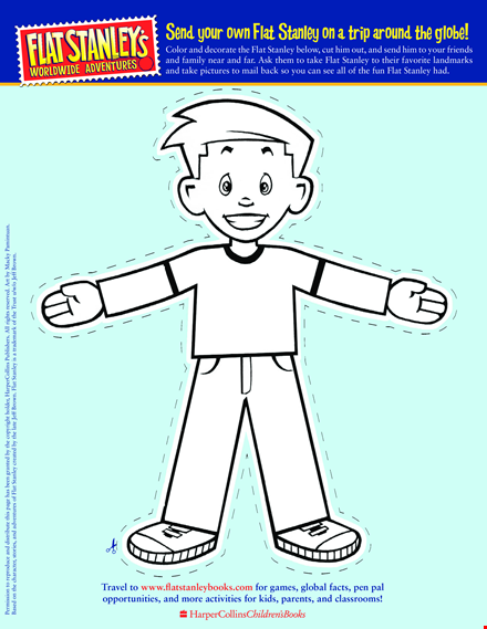 flat stanley template - create fun crafts with the stanley brown design template
