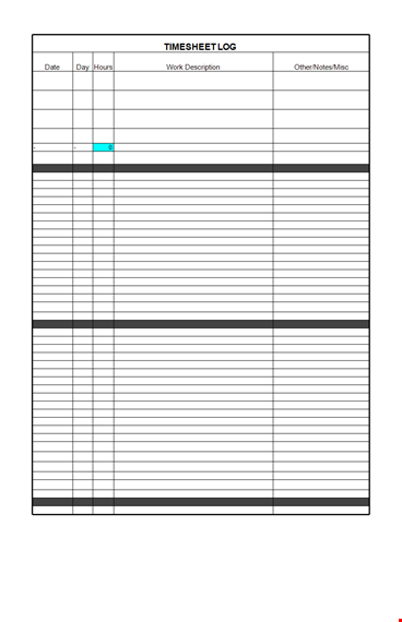 timesheet log template template