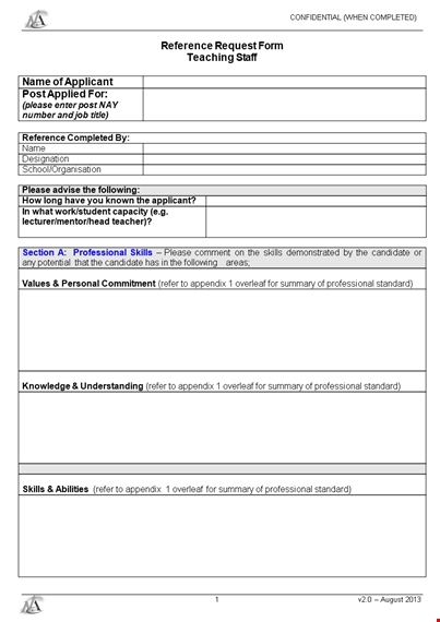 example of employment reference request template