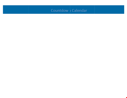 free countdown calendar template template