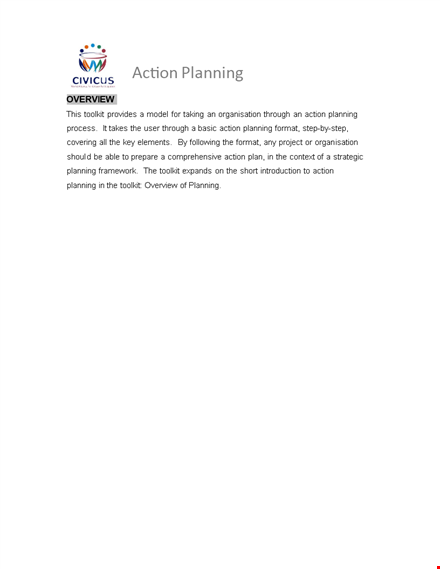 staff performance action plan template - enhance your planning and take action template