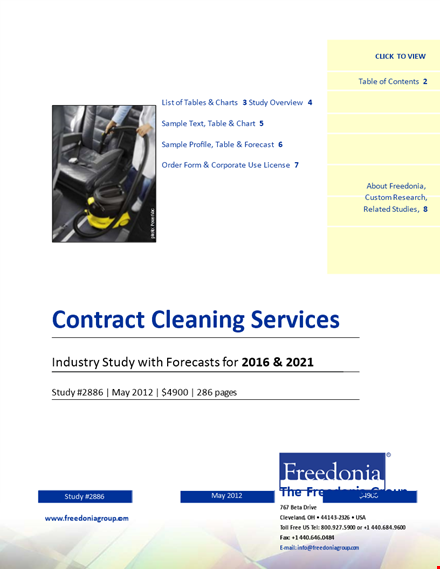pdf format contract cleaning services free template template