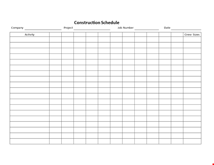 construction job template