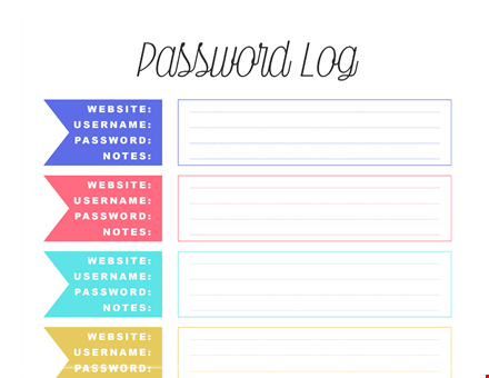 organize and manage your passwords efficiently with our password list template template