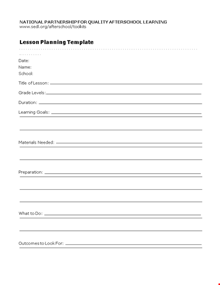 well-organized lesson plan template for engaging students template