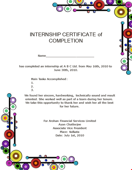 customize your own certificate of completion | internship & course certificate template