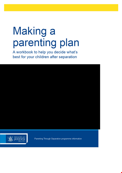 comprehensive parenting plan template