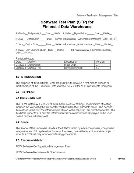 easy-to-use test plan template for optimized system testing | reports and value display template