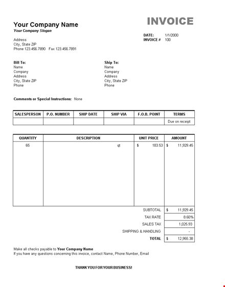 free sales invoice template excel template